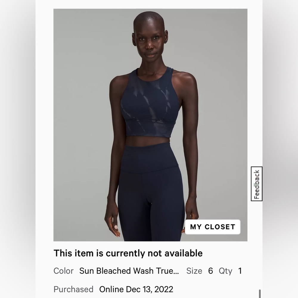 Wunder Train Longline Bra
Colour Sun Bleached Wash True
Navy
Size 6